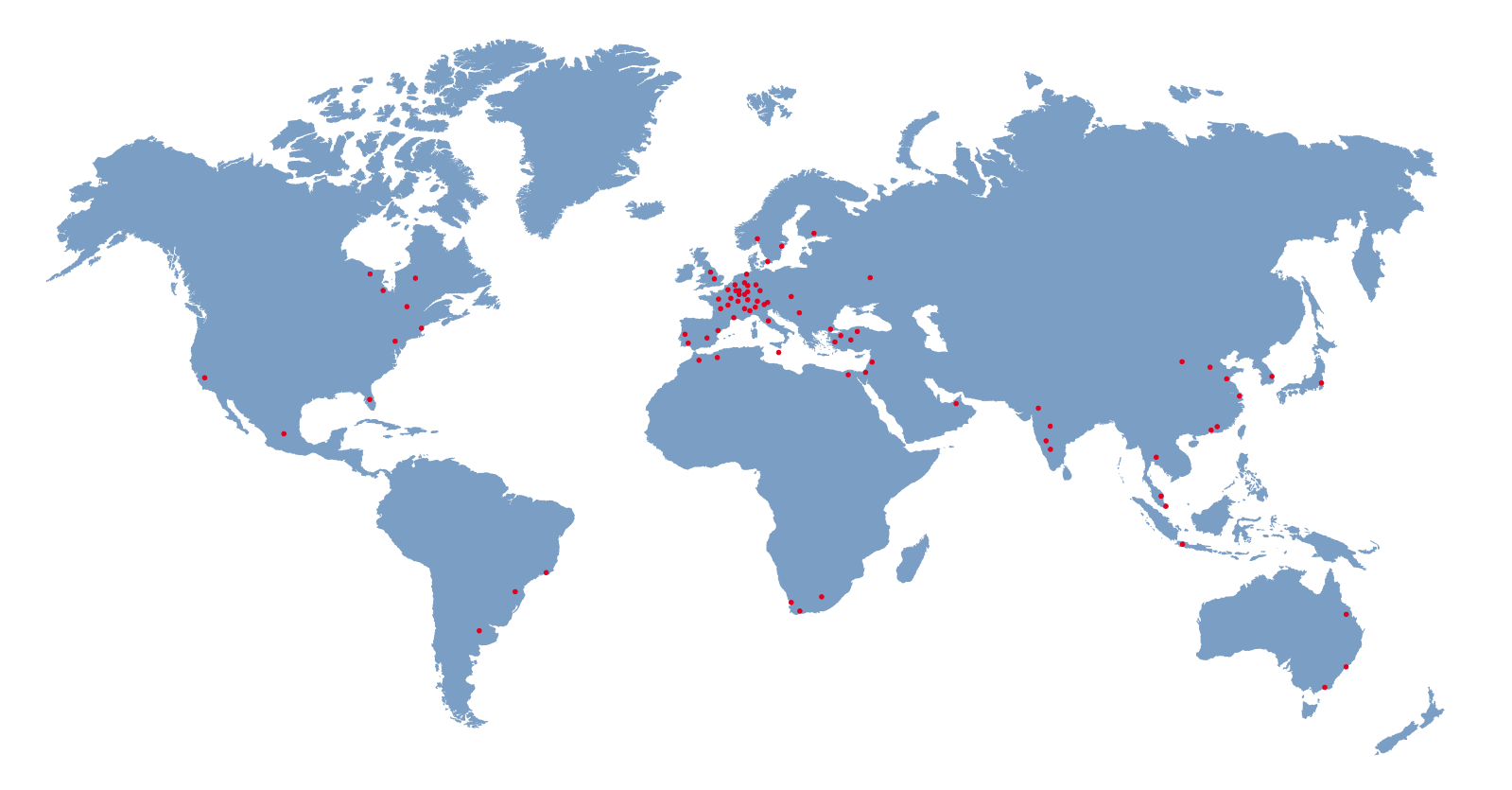 Baust Referenzen Welt Karte Randlos